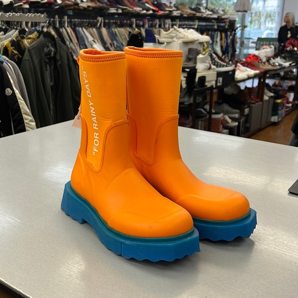 OffWhite Shoes Offwhite Rain Boots Poshmark